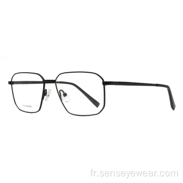 Brand Designer Titanium Optical Cadre Lunes pour hommes